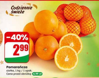 Pomarańcza siatka 1 kg promocja w Dino