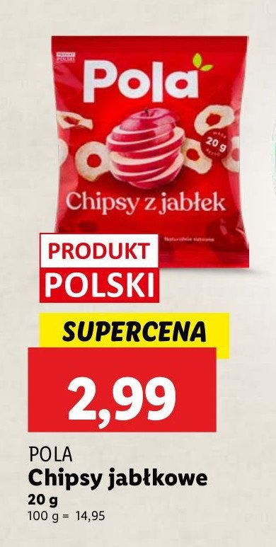 Chipsy jabłkowe POLA promocja w Lidl