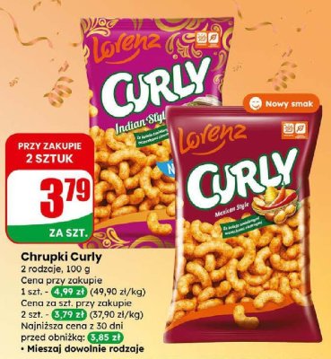 Chrupki Curly Indian Style promocja w Dino