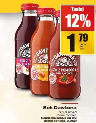 Sok Dawtona różne smaki promocja w Supeco