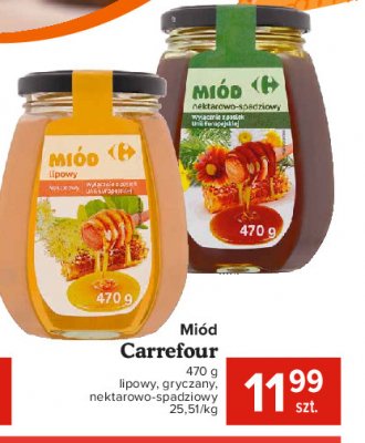 Miód nektarowy spadziowy Carrefour promocja