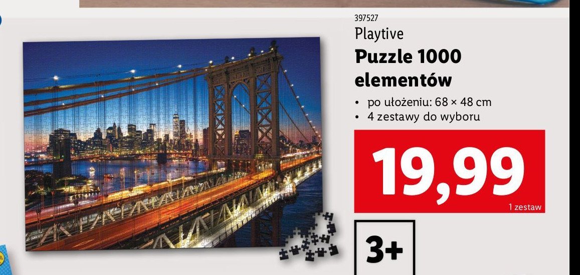 Puzzle most brookliński 1000 el. Playtive promocja