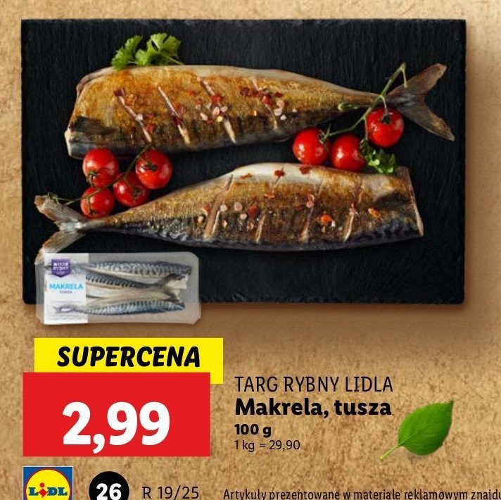 Makrela - tusza Rybny targ lidla promocja w Lidl