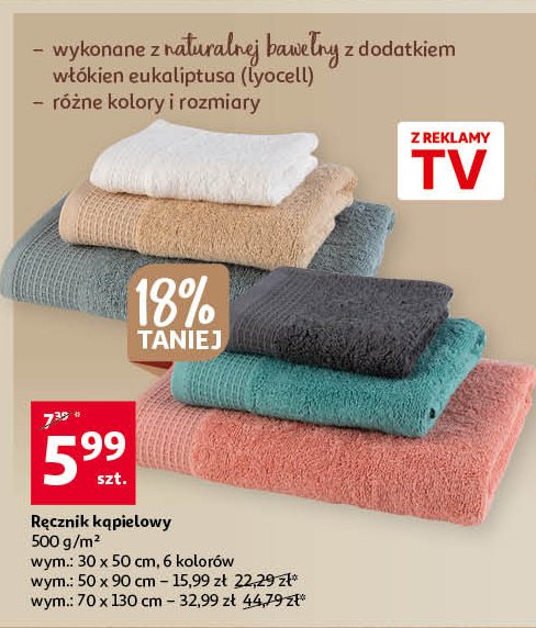 Ręcznik kąpielowy 50 x 90 cm Actuel promocja