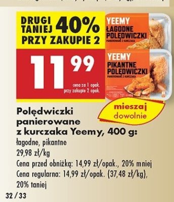 Pol臋dwiczki z kurczaka 艂agodne Yeemy promocja