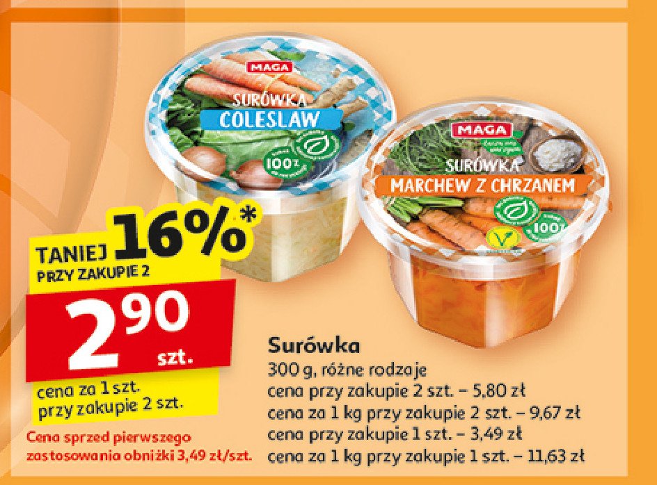 Surówka marchew z chrzanem Maga promocja w Auchan