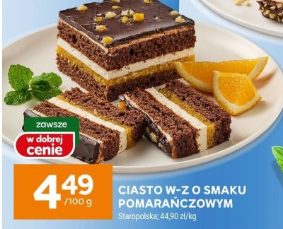 Ciasto W-Z o smaku pomarańczowym promocja w Stokrotka