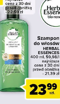 Szampon potent aloe + bamboo Herbal essences bio:renew promocja