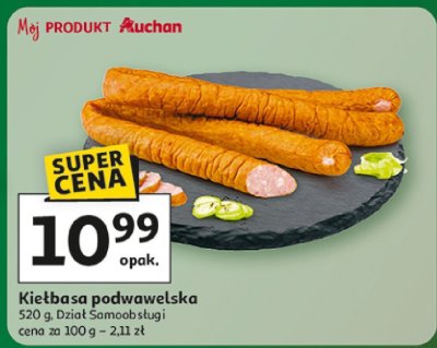 Kiełbasa podwawelska Dział Samoobsługi promocja w Auchan