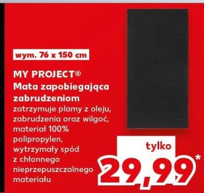Mata przeciwzabrudzeniowa MY PROJECT promocja w Kaufland