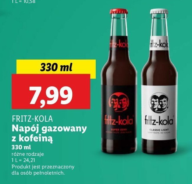 Napój kawa Fritz-kola promocja w Lidl