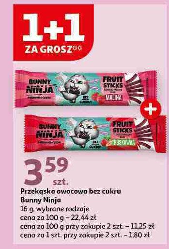 Przekąska owocowa malina Bunny ninja promocja