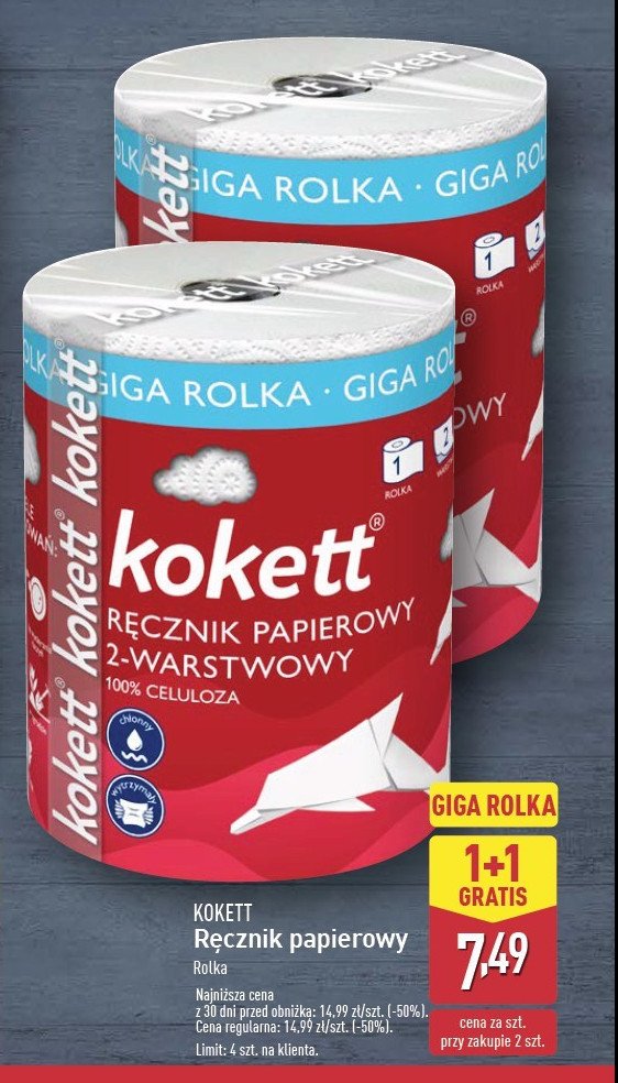 R臋cznik papierowy 2-warstwowy Kokett promocja