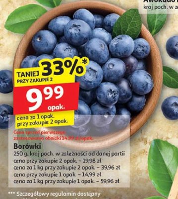 Borówki promocja w Auchan