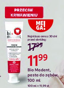 Pasta do zębów przeciw krwawieniu Bio madent dental care promocja w Rossmann