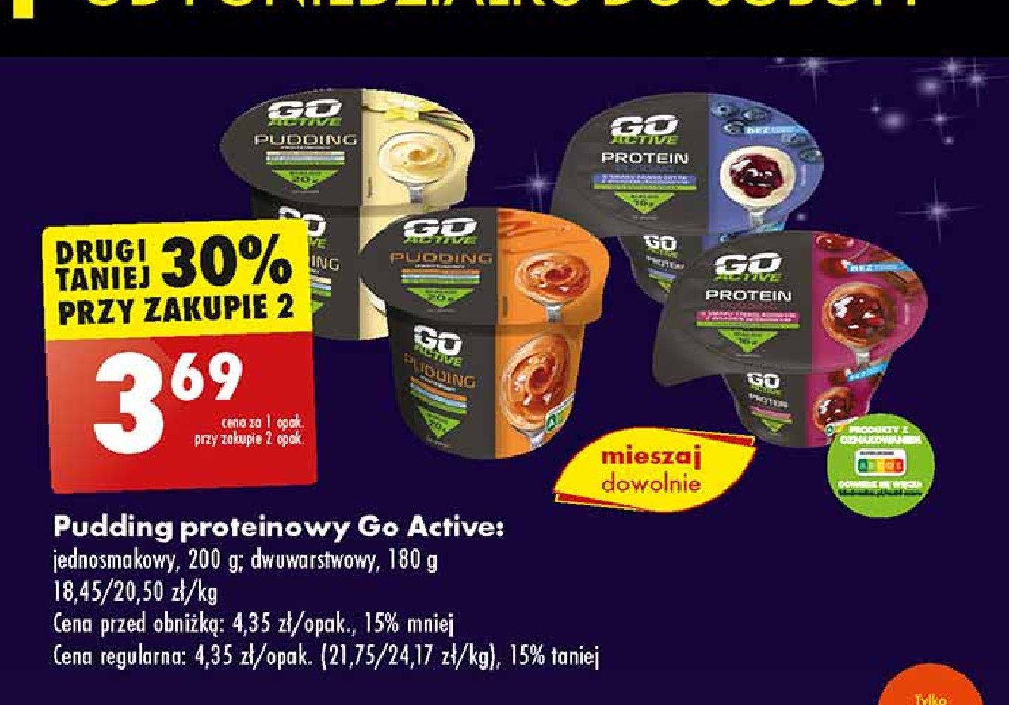 Pudding proteinowy waniliowy Go active promocja