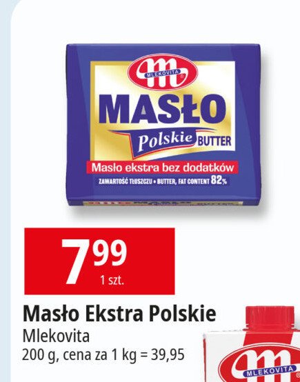 Masło Mlekovita Ekstra promocja w Leclerc