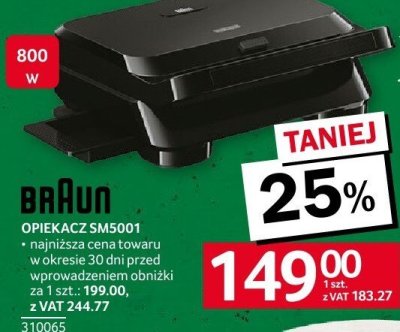 Opiekacz Braun SM5001 promocja w Selgros