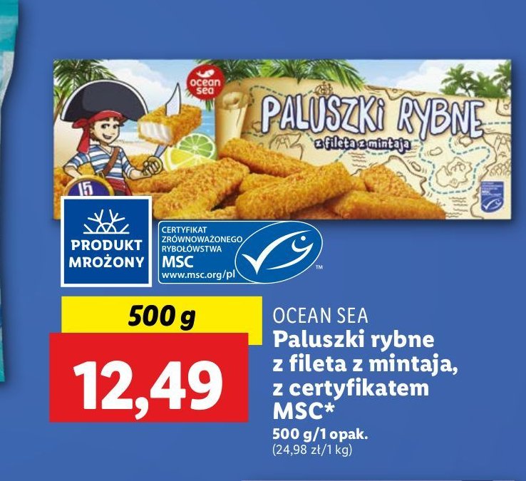 Paluszki rybne z fileta z mintaja Oceansea promocja