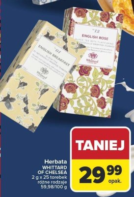Herbata WHITTARD OF CHELSEA Earl Grey promocja w Carrefour