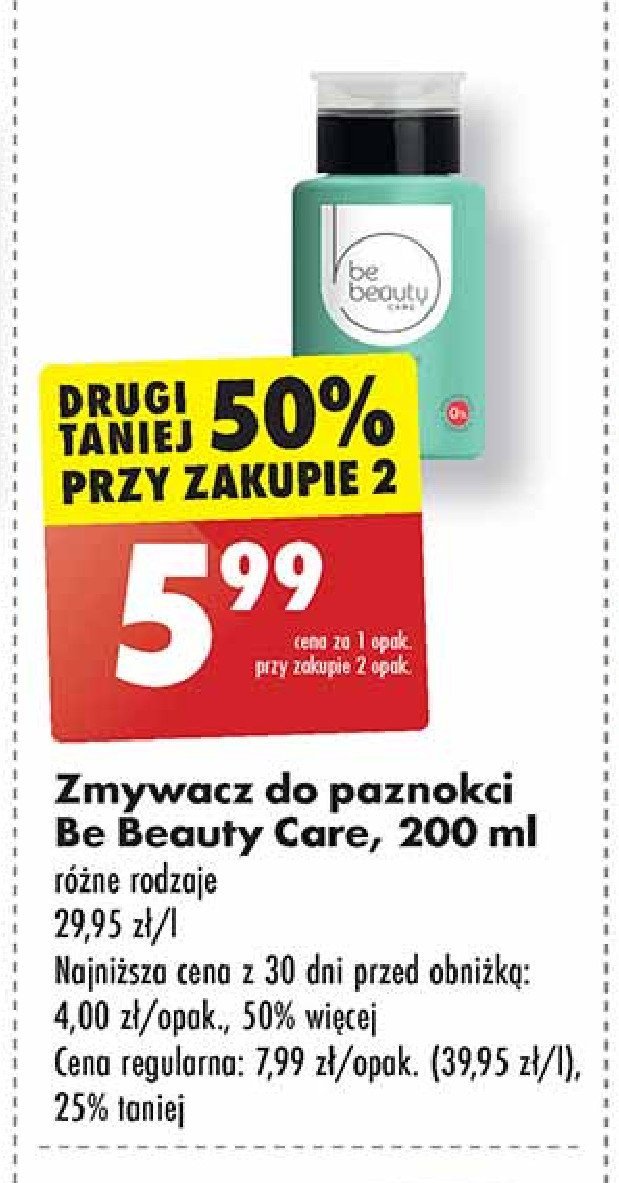 Zmywacz do paznokci protect Be beauty Be beauty care promocja