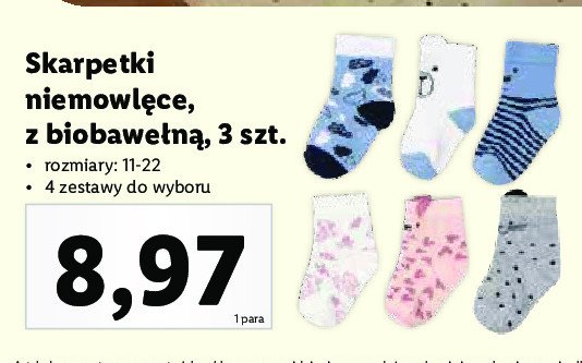 Skarpetki niemowl臋ce rozm. 11-22 promocja