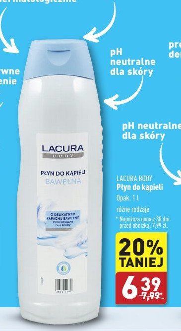 Płyn do kąpieli bawełna Lacura promocja