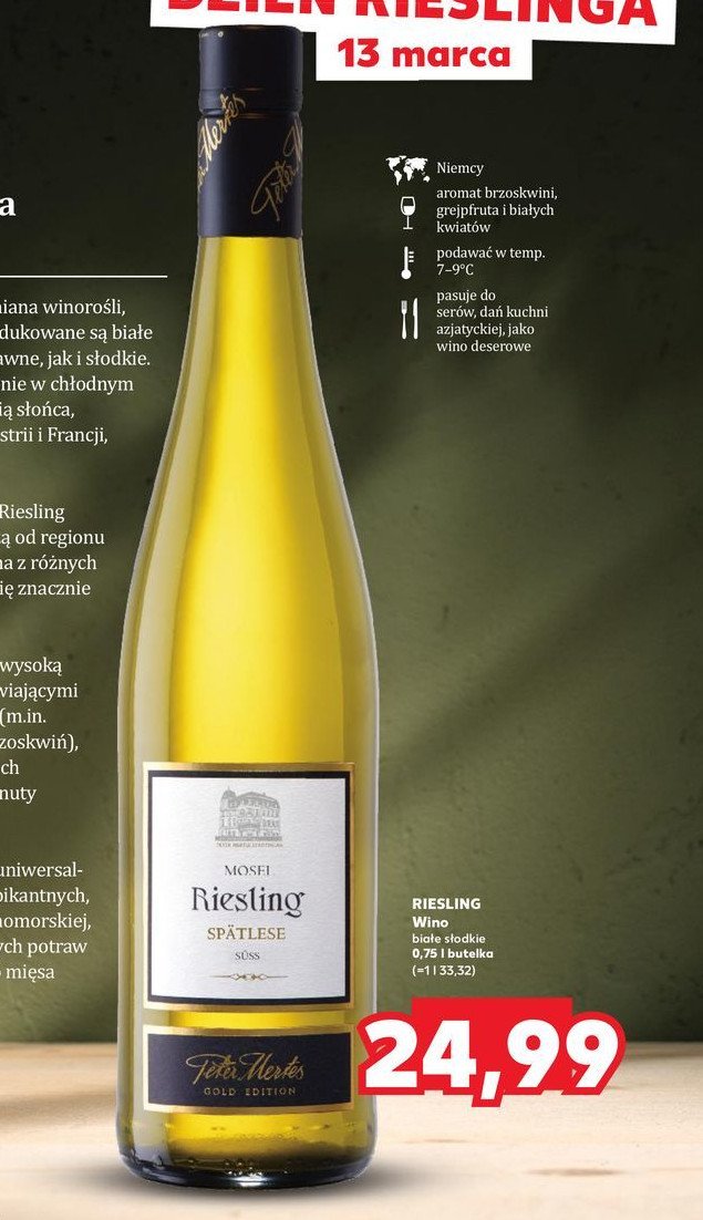 Wino Riesling spatlese promocja w Kaufland