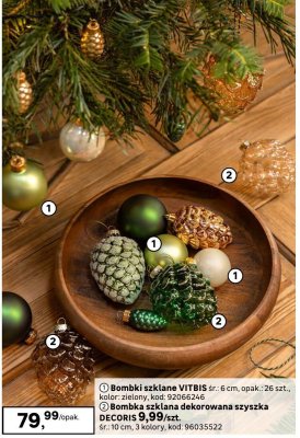 Bombka szklana dekorowana szyszka DECORIS promocja w Leroy Merlin