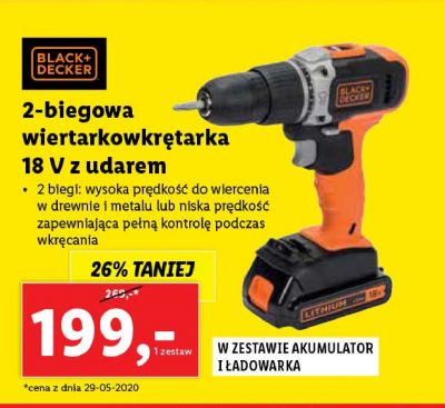 Wiertarkowkr臋tarka 18 v Black & decker promocja