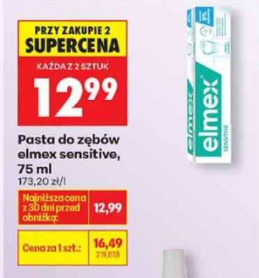 Pasta do zębów sensitive, 75 ml promocja w Biedronka