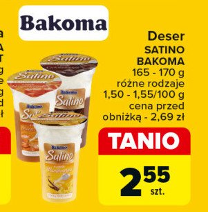 Deser karmelowy z bitą śmietaną Bakoma satino promocja