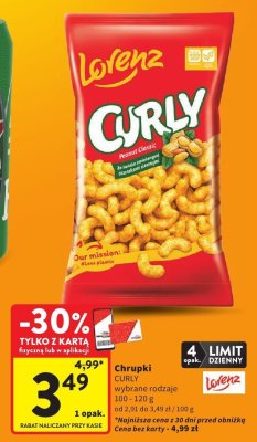 Chrupki Lorenz Curly Peanut Classic promocja w Intermarche
