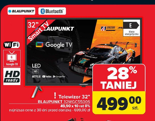 Telewizor led 32" wgc5500s Blaupunkt promocja w Carrefour Market