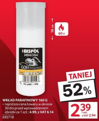Wkład parafinowy 160 g BISPOL MEMORIA promocja w Selgros
