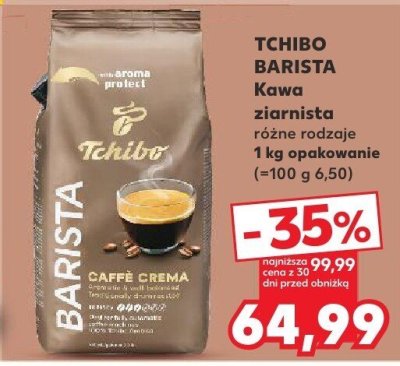 Kawa ziarnista TCHIBO BARISTA różne rodzaje promocja w Kaufland