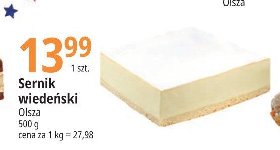 Sernik wiede艅ski Cukiernia olsza promocja