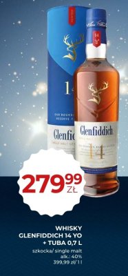 Whisky Glenfiddich 14 YO + tuba 0,7 L promocja w Duży Ben