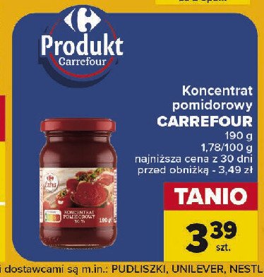 Koncentrat pomidorowy Carrefour promocja