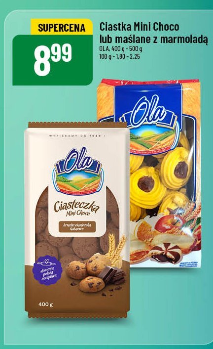 Ciasteczka mini choco Ola promocja