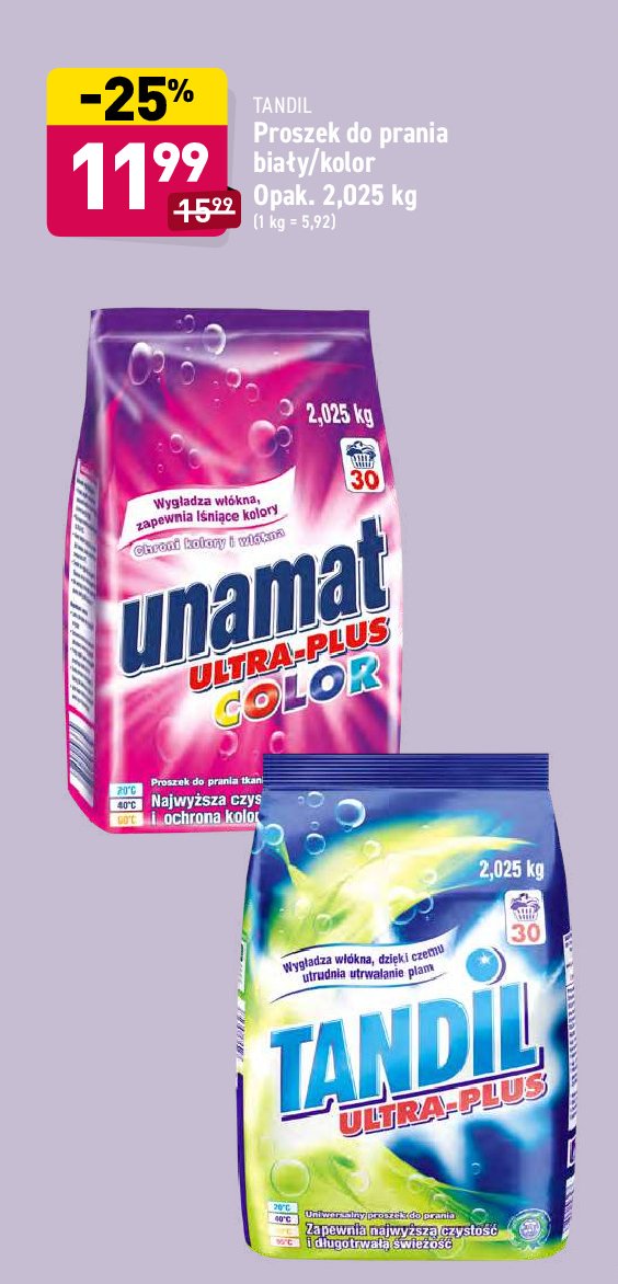 Proszek do prania kolor Unamat promocja