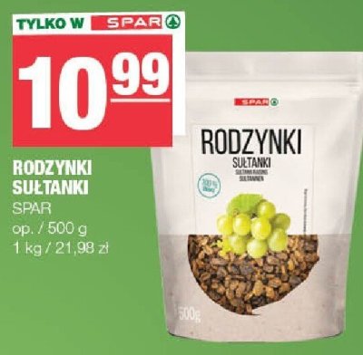 Rodzynki sułtanki SPAR promocja w SPAR