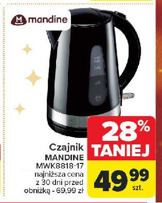 Czajnik mwk8818-17 Mandine promocja w Carrefour Market