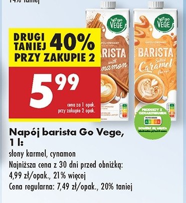 Nap贸j cynamon barista Govege promocja