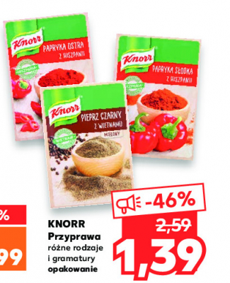 Papryka ostra z hiszpanii Knorr promocja