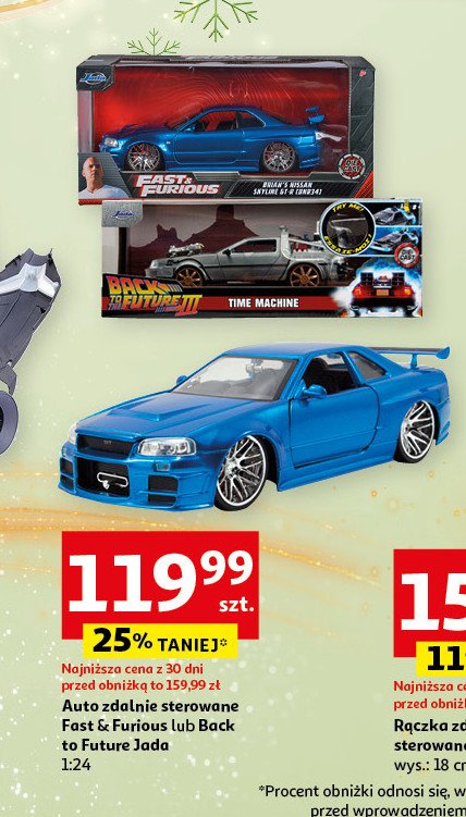 Samochód nissan skyline o'conner fast & furious 1:24 Jada promocja w Auchan