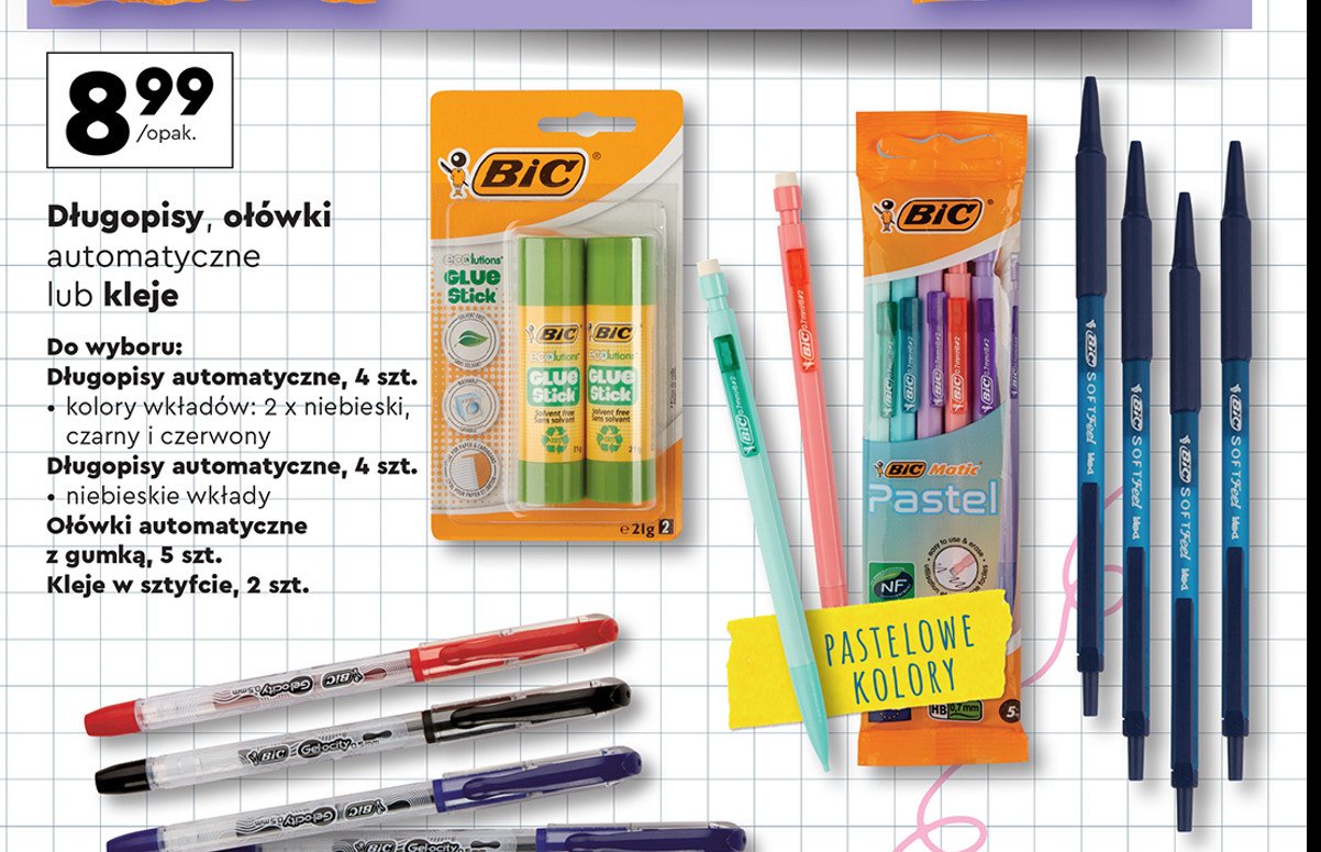 Kleje w sztyfcie Bic glue stick promocja