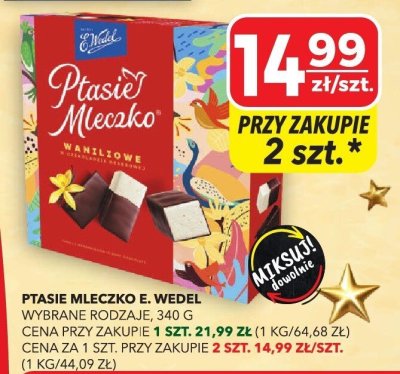 Ptasie mleczko E. Wedel waniliowe promocja w Top Market