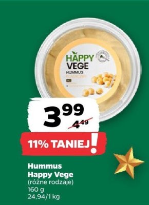 Hummus Happy Vege (różne rodzaje) promocja w Netto