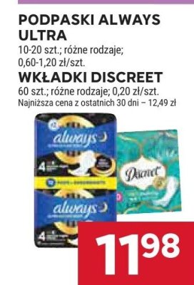 Podpaski Always Ultra promocja w Stokrotka